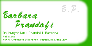 barbara prandofi business card